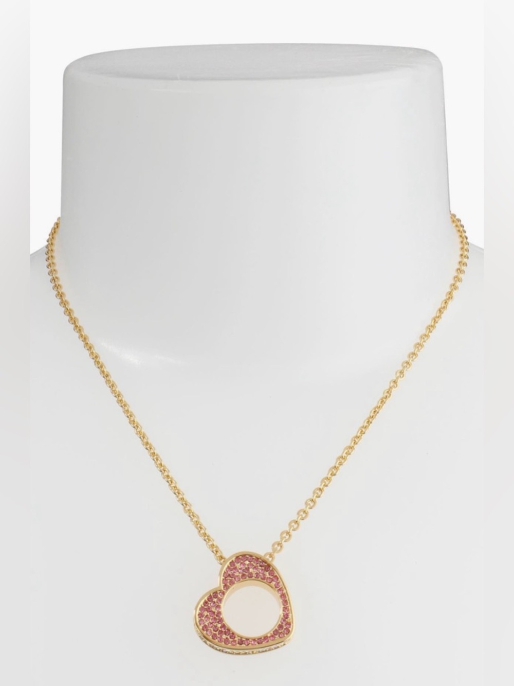 Kurt Geiger Pave Heart Pendant Necklace